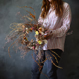 Dried Floral Wreath - Montbretia