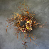 Dried Floral Wreath - Montbretia