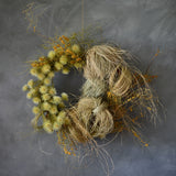 Dried Floral Wreath - Papyrus + Phylica