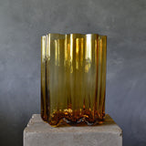 Vintage Vase - Amber Glass