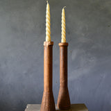 Wooden Spool Candle Holder Set