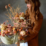 Dried Flower Bouquet - Coral Charm