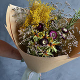 Dried Bouquet - Wattle & Plum