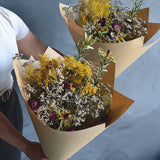 Dried Bouquet - Wattle & Plum