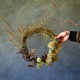 Dried Floral Wreath - Wild Montbretia