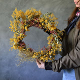 Dried Floral Wreath - Winter Brambles