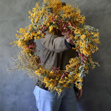 Dried Floral Wreath - Winter Brambles
