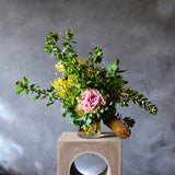 Vase Arrangement Pink + Yellow