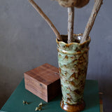 Vintage Vase - Mottled Green