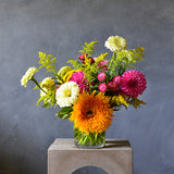 Vase Arrangement Pink + Yellow