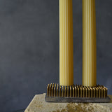 Beeswax Candle - Ribbed Set of 2