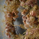 Dried Floral Wreath - Blush