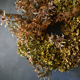 Dried Floral Wreath - Hydrangea + Fern